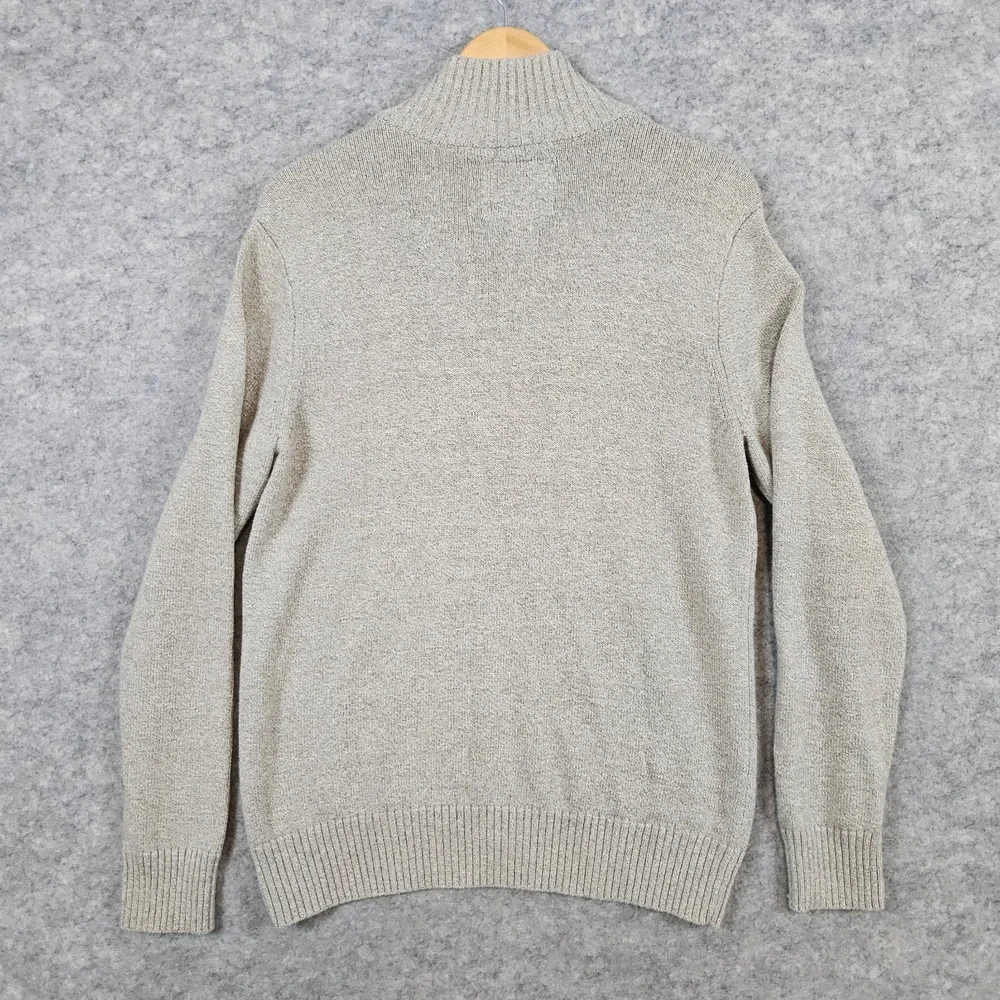 American Eagle Outfitters Men's Beige‎ Sweater Size M Athletic Fit Zip/Button